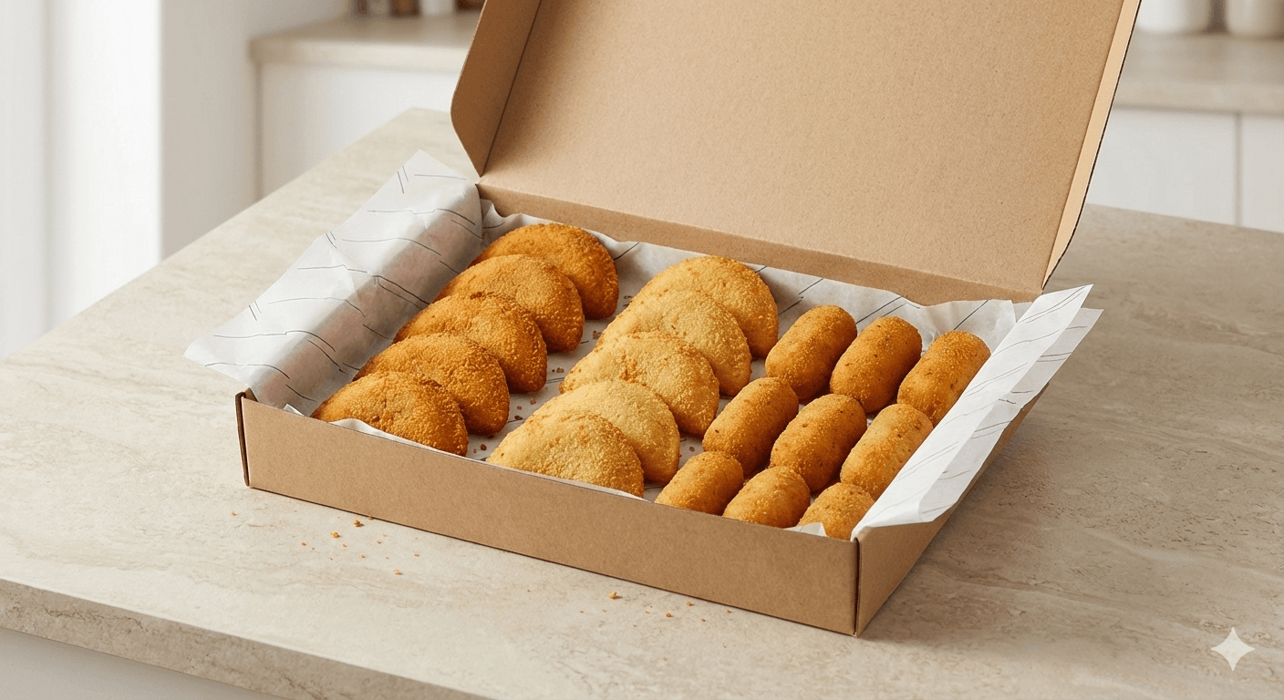 18-piece mixed box of Portuguese snacks in packaging