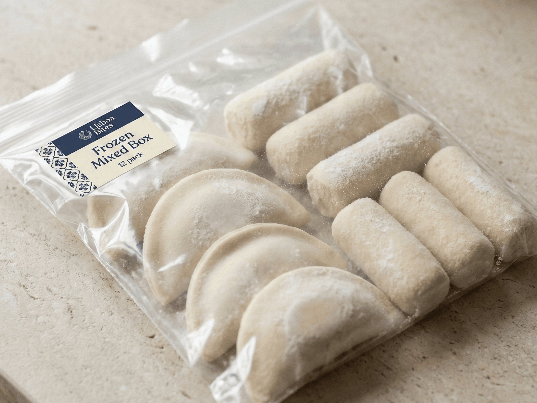 12-piece mixed box of Portuguese snacks in packaging