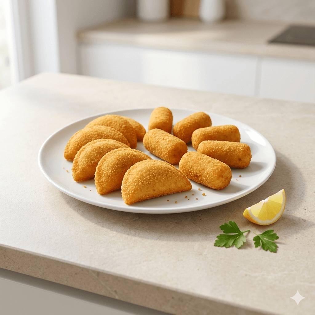 12-piece mixed box of Portuguese snacks beautifully arranged on a plate